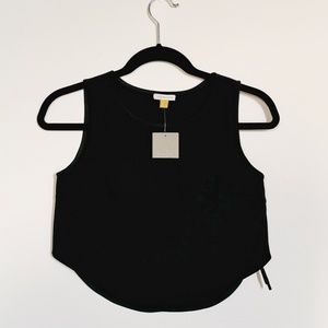 BNWT Anthropologie sleeveless shirt with zipper detailing Size OOP